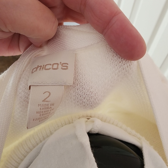 Chico's Cream Women's Cardigan Sweater Set. 2 Piece. - Picture 4 of 4